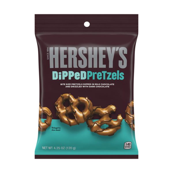 Hersheys Milk Chocolate Dipped Pretzels 4.5oz 12ct